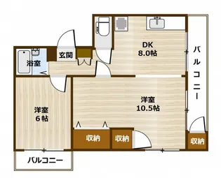 アズサコーポ【4階】の間取り