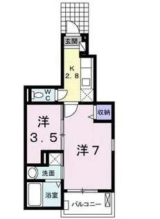 グランデ・フィオーレ【1階】の間取り