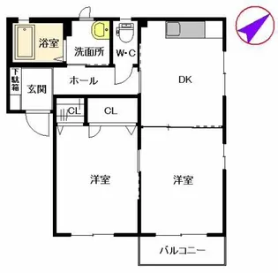 コスモスハウス・S B棟【2階】の間取り