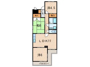 アスパイヤ千鳥が丘【1階】の間取り