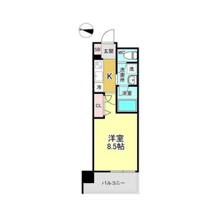 クレイン横浜台町【5階】の間取り