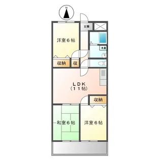 メゾンタキノ【4階】の間取り