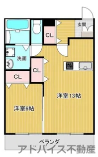 福岡県柳川市金納【アパート】の間取り