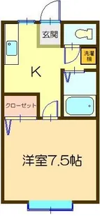 新潟県長岡市西津町【アパート】の間取り