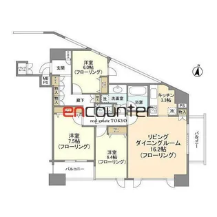 HF白金高輪レジデンス【11階】の間取り