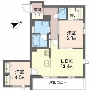 エクリアス浜寺【2階】の間取り