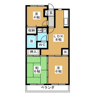 アミーコート高田【3階】の間取り