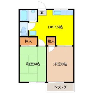 【単身者限定】ビューラカモメ【2階】の間取り