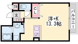 サニー離宮前【1階】の間取り