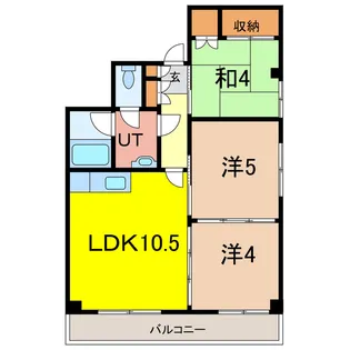 トーワ神楽5・6【4階】の間取り