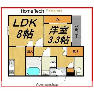 LE COCON三郷【1階】の間取り
