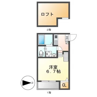 VILLETTA SASASHIMA【1階】の間取り
