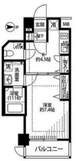 プレール・ドゥーク森下【1階】の間取り