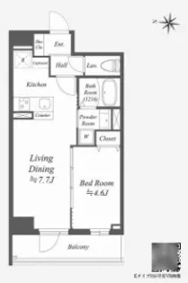 東京都江東区塩浜2【マンション】の間取り