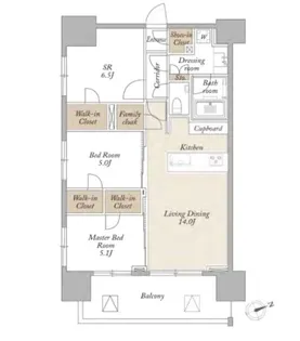 ライトテラス新宿御苑【18階】の間取り