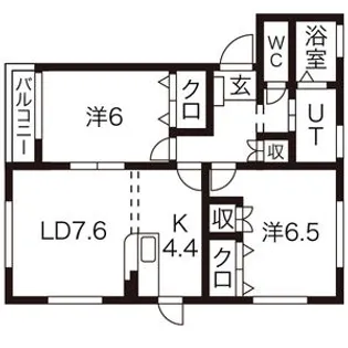 パークサイドクオーレI棟【1階】の間取り