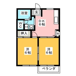 ハービス斎宮【1階】の間取り