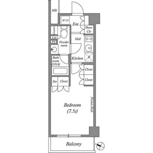 ルクレ西池袋【1階】の間取り