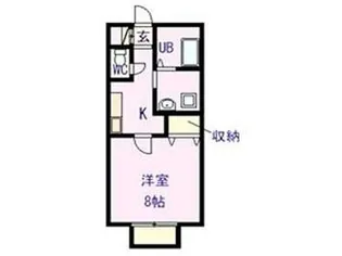 パセオ賀庄A【1階】の間取り
