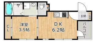 ハーモニーテラス千舟II【2階】の間取り
