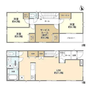 埼玉県さいたま市北区日進町3【一戸建】の間取り