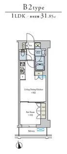 Brillia ist 池尻大橋 ブリリアイスト池尻大橋【2階】の間取り