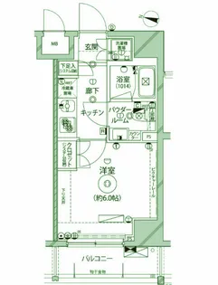 レアライズ平和島【6階】の間取り