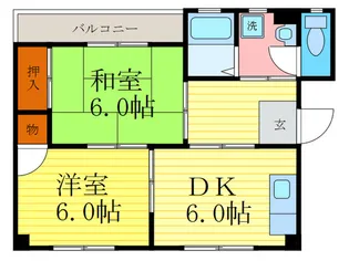 開田マンション【3階】の間取り