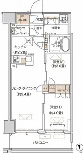 東京都大田区大森北5【マンション】の間取り
