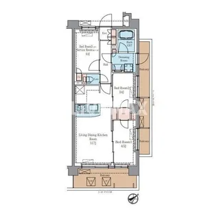 ラグゼナ平井ノース【4階】の間取り