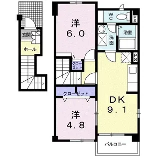 福島県相馬市中野字清水【アパート】の間取り