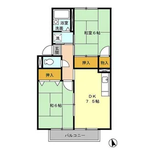 プレジール三宅 A【2階】の間取り
