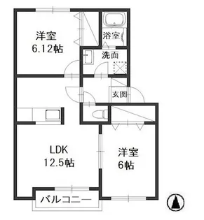 ルボア平喜 A【2階】の間取り