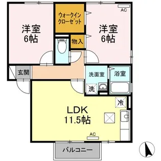 サンパティック A【1階】の間取り