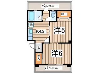蒔田マンション【5階】の間取り