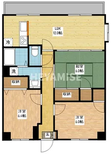 エスポワール冬切【3階】の間取り