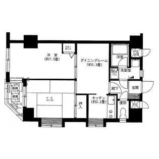 東京都文京区白山2【マンション】の間取り
