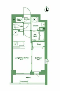 コンフォリア戸越公園【2階】の間取り