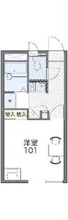 レオパレスペル テ【2階】の間取り