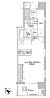 コンフォリア神田神保町【9階】の間取り