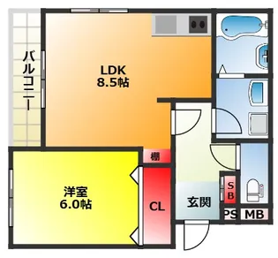 大阪府大阪市東淀川区大桐1【アパート】の間取り