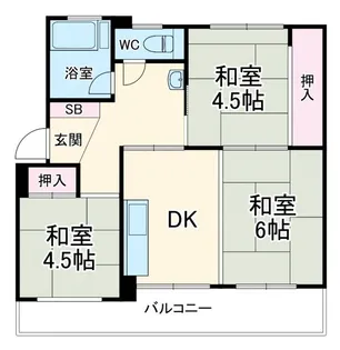 日進住宅2号棟【3階】の間取り