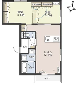 Belle Claire【1階】の間取り