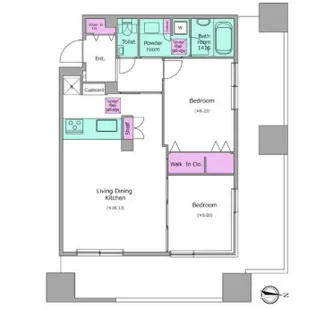 東京都千代田区麹町2【マンション】の間取り