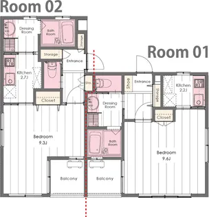 アビターレB棟【2階】の間取り