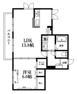 ポプラガーデン【4階】の間取り