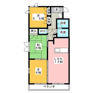 プチメゾン草薙館【3階】の間取り