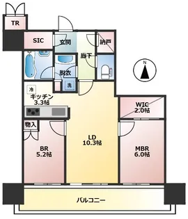 杜の街グレース岡山ザ・タワー【15階】の間取り