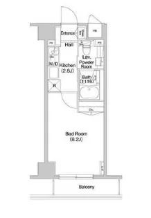 コンフォリア西新宿【5階】の間取り