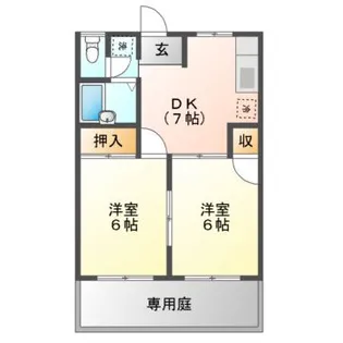 グレイスポム【1階】の間取り